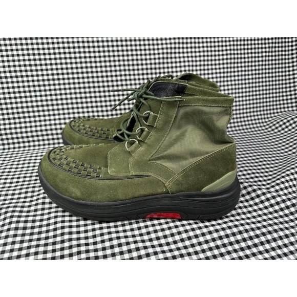 Blackmeans SUVSOLE Olive Suede Creeper Boots Men’s US 9 EUR 42 Platform Lace Up main image 4